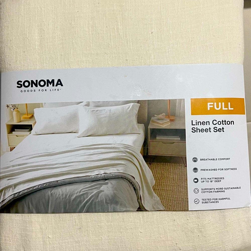 🔥Linen Cotton Full Sheet Set🔥
Limited inventory! Grab it before it is sold out